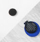 Offwhite | Black Buttons | Black Blue Embro